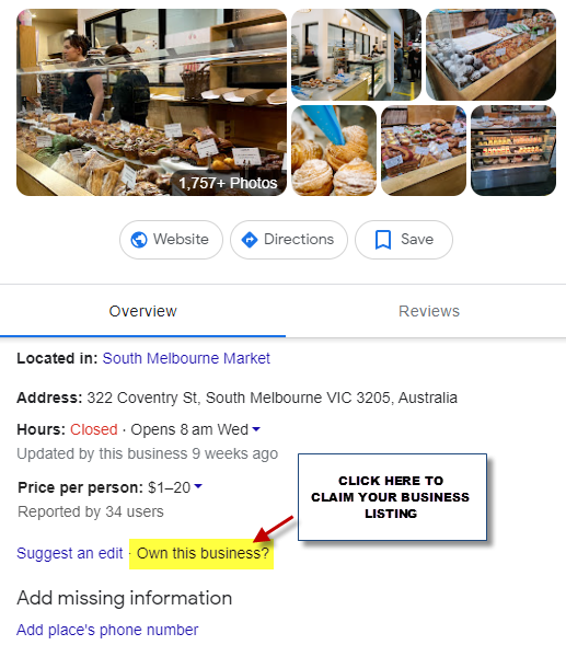 How to claim your Google business listing.