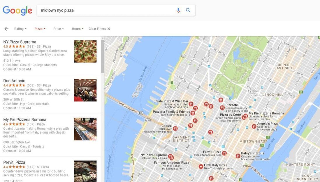 Google My Business Map Listing